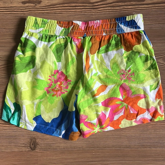 Future Collective Linen Blend Colorful Floral Shorts Size Small - Picture 6 of 8